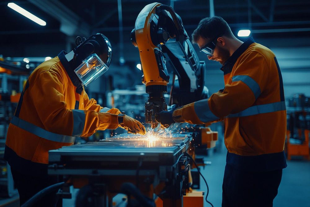 Auto industry AI enhancing manufacturing and customer support services.