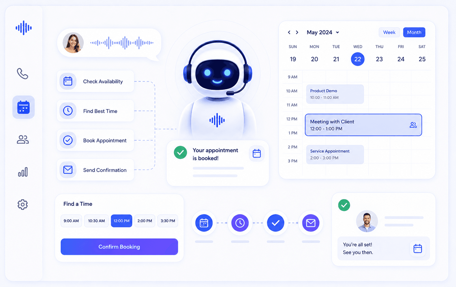 Valopt Booking Agent interface preview