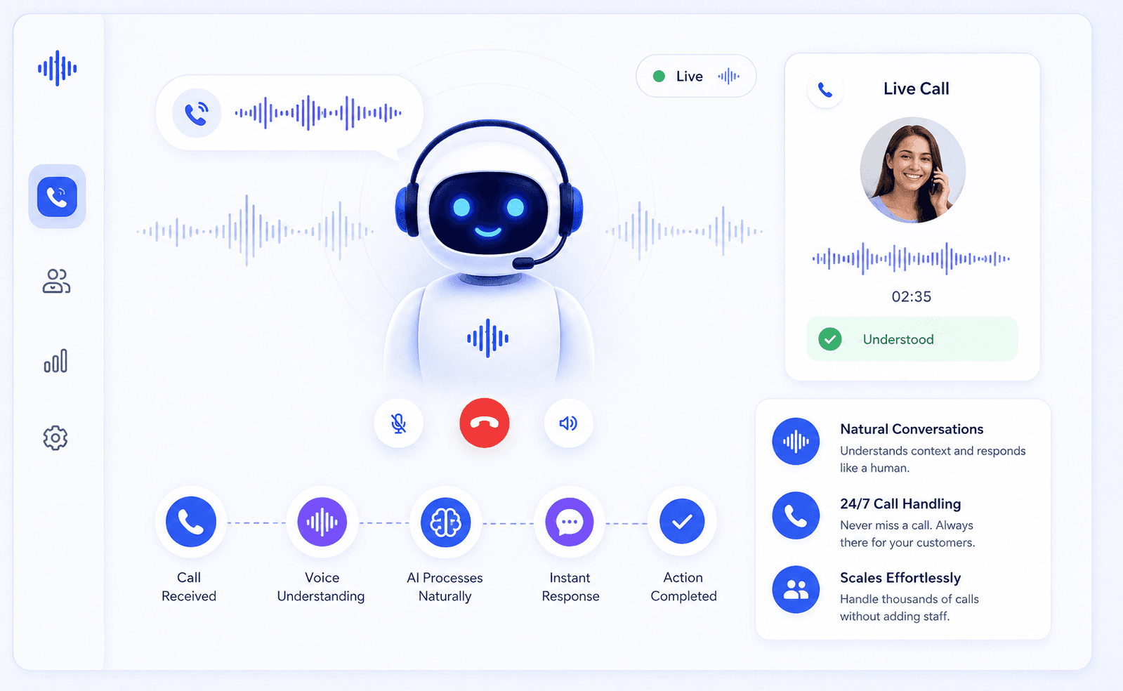 Valopt Voice Agent interface preview